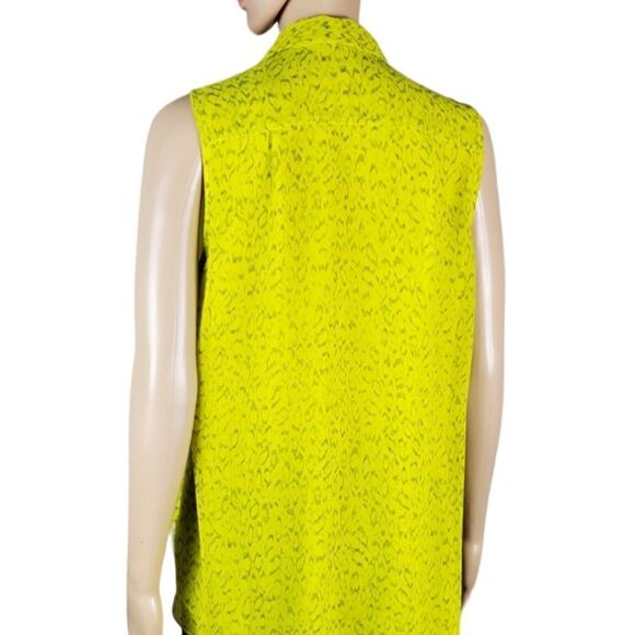 Cabi Chartreuse & Gray Reign Blouse - Picture 3 of 5